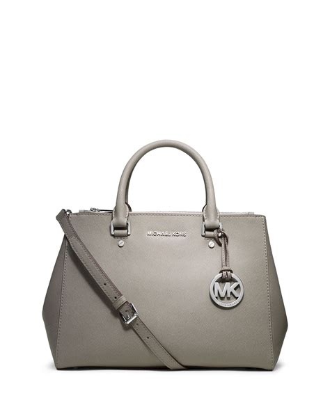 michael kors large sutton satchel pearl grey|Michael Kors Sutton Bag for sale .